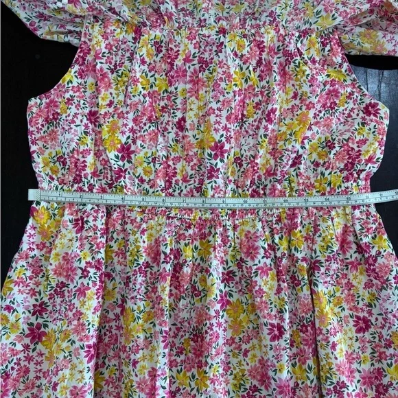 NWT Ponk Floral Print Off The Shoulder Mid-Length Dress  Size 1X 16W/18W - Picture 10 of 15